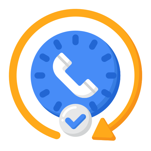 Phone call with a refresh symbol
